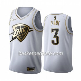 Canotte Uomo Oklahoma City Thunder Chris Paul 3 2019-20 Nike Bianco Golden Edition Swingman